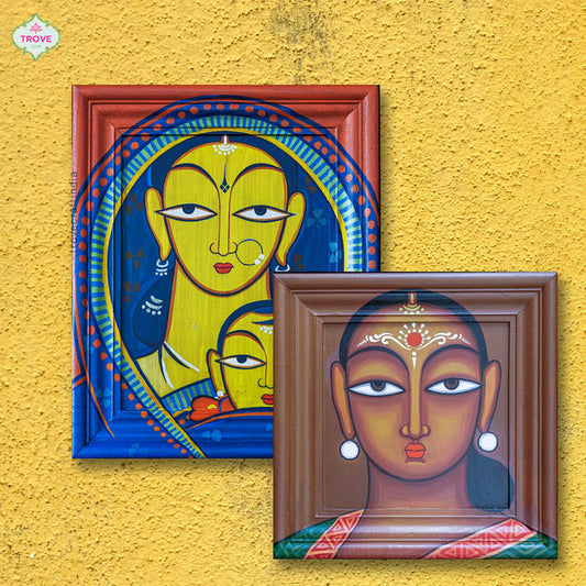 Infinity Frame painting - Jamini Roy inspired