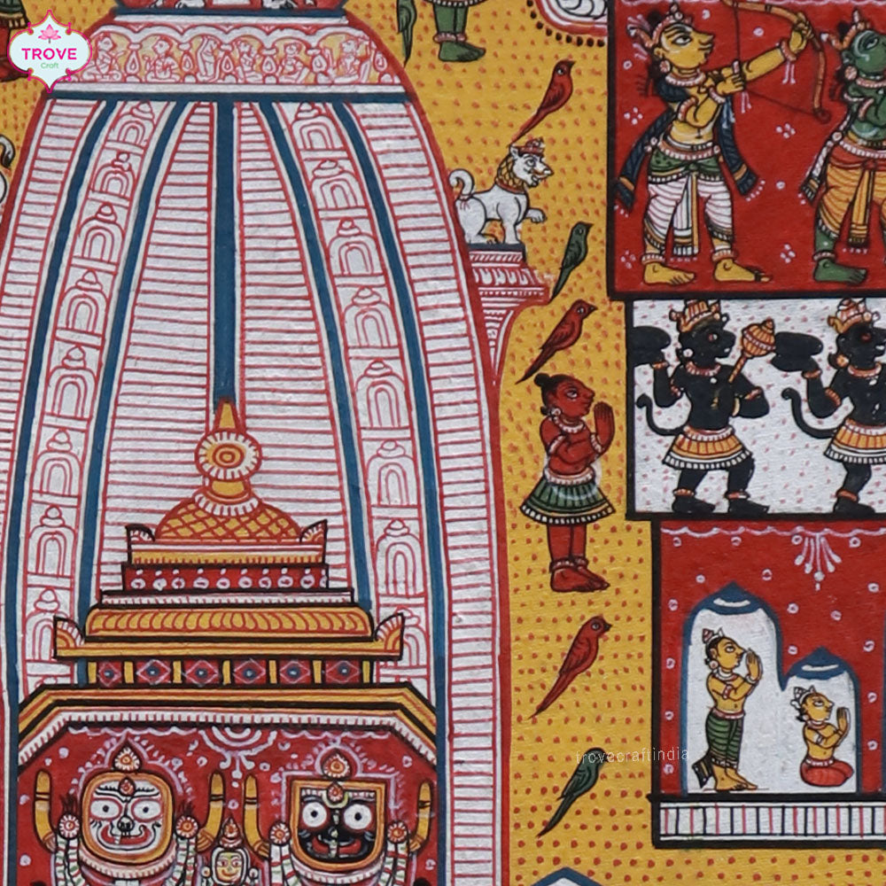 24.5 x 19" Jatri Patti Framed Pattachitra Art