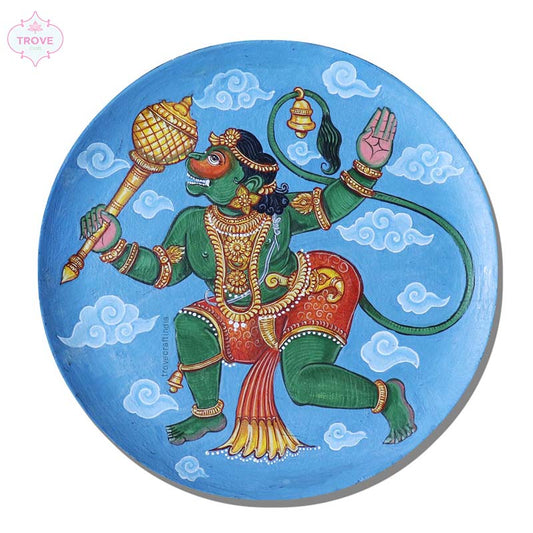 Handpainted Hanuman Decor Plate