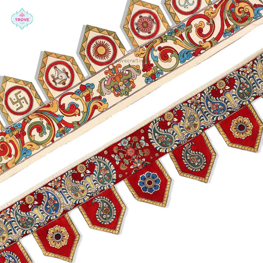 Hand-painted Kalamkari Toran / Bandanwal - Door Hanging