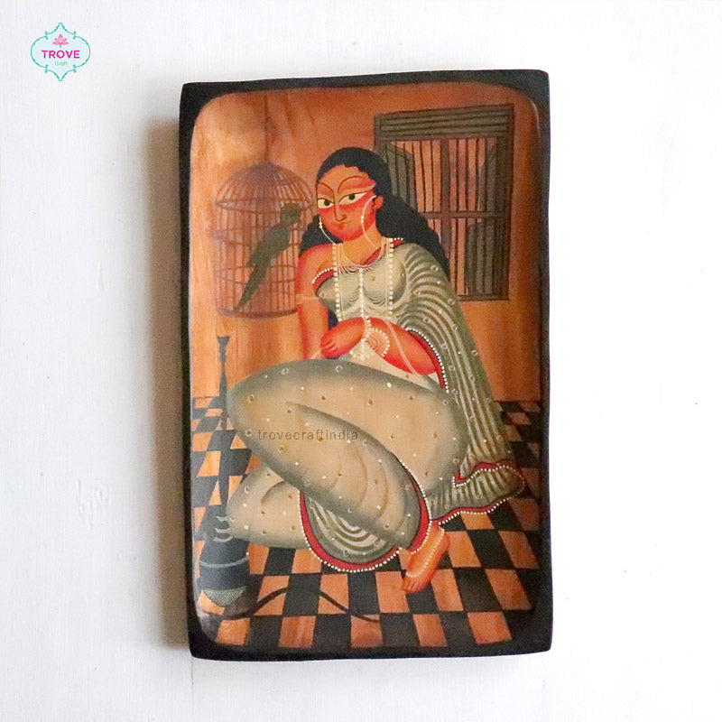14"x 9" Rectangular Kalighat Themed Wall Decor Plate