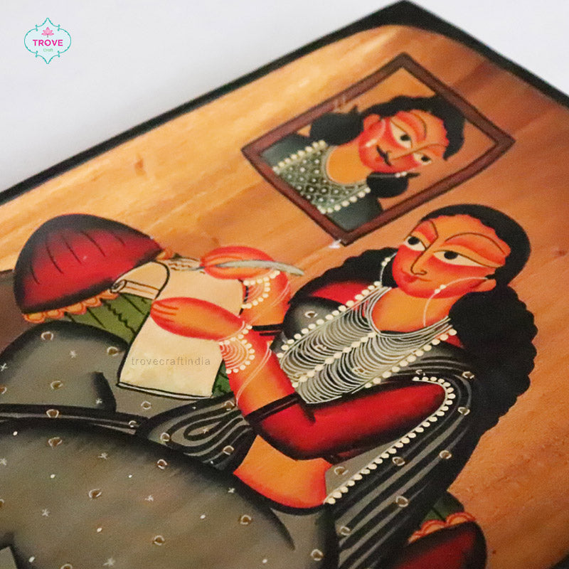 14"x 9" Rectangular Kalighat Themed Wall Decor Plate