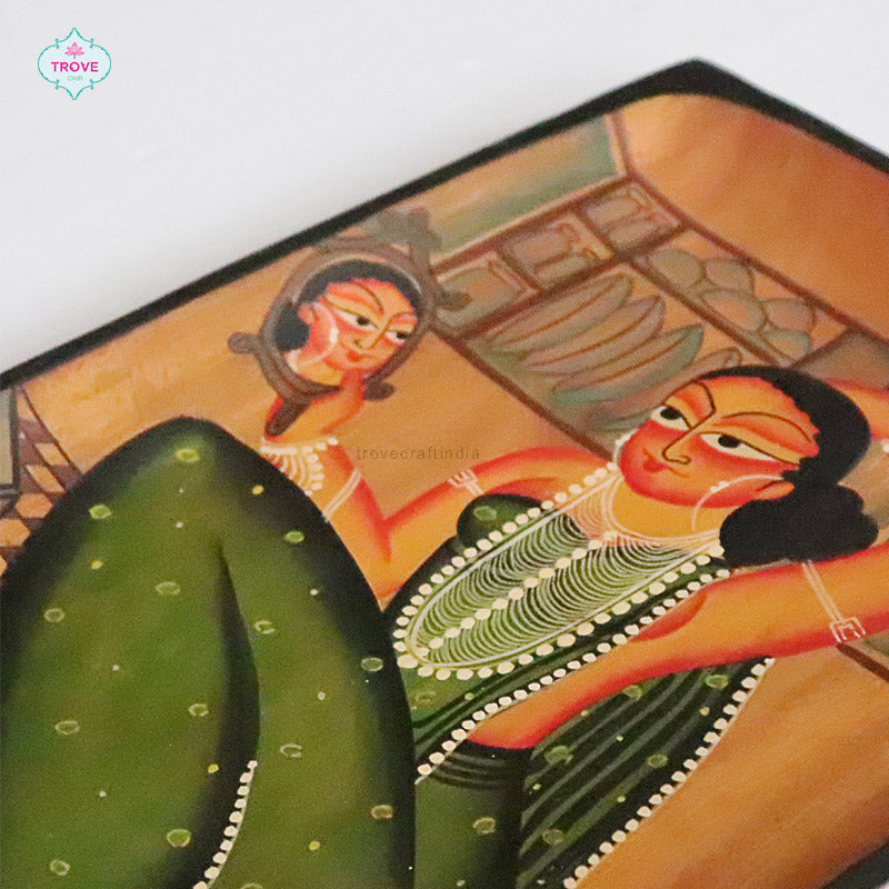 14"x 9" Rectangular Kalighat Themed Wall Decor Plate