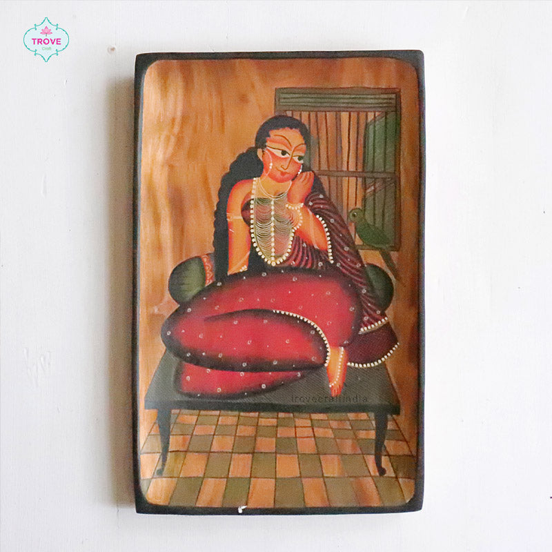 14"x 9" Rectangular Kalighat Themed Wall Decor Plate