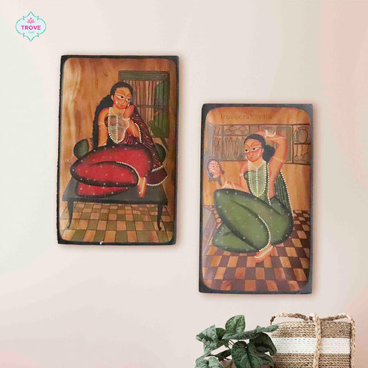 14"x 9" Rectangular Kalighat Themed Wall Decor Plate