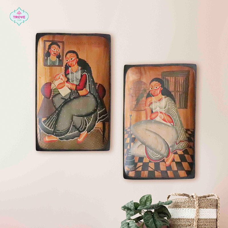 14"x 9" Rectangular Kalighat Themed Wall Decor Plate
