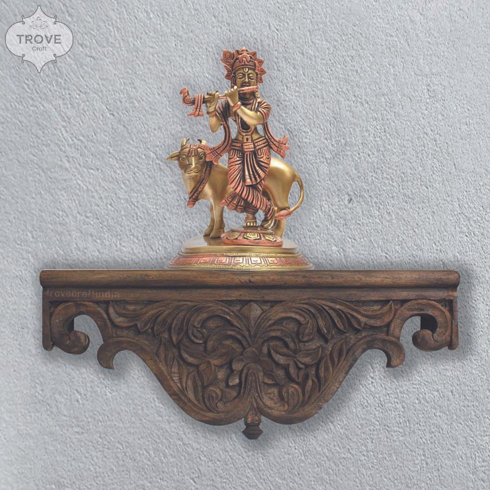 Hand-carved Victorian Wall shelf