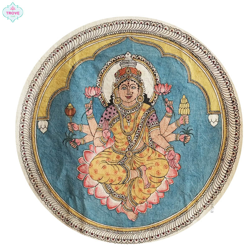 Lakshmi Pen Kalamkari on Cotton - UNFRAMED