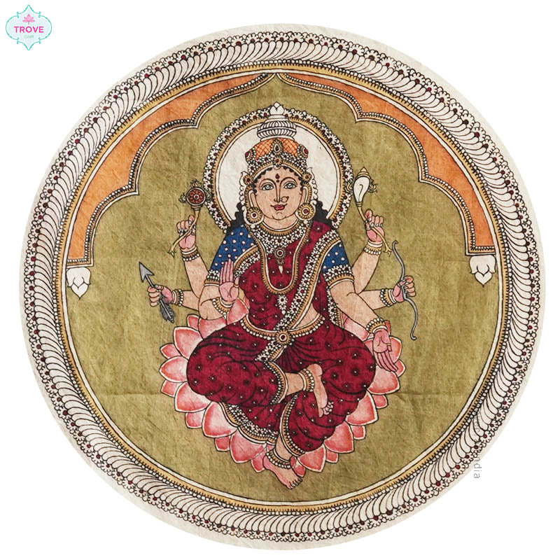 Lakshmi Pen Kalamkari on Cotton - UNFRAMED