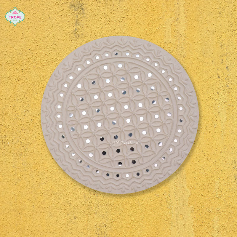 Square & Round Mirrorwork Lippan Wall Art Panel Tiles