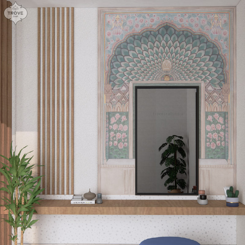 Wall Paper - Pastel Lotus Palace Wall Mural