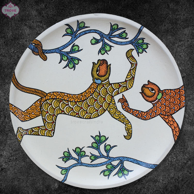 Folk art plate India