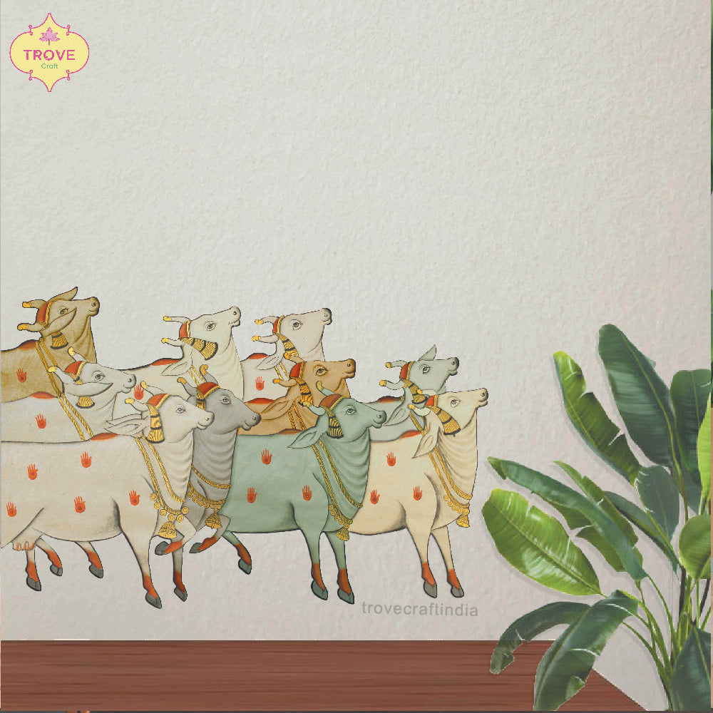 Self Adhesive Decals / Stickers - Pichwai Cows Herd