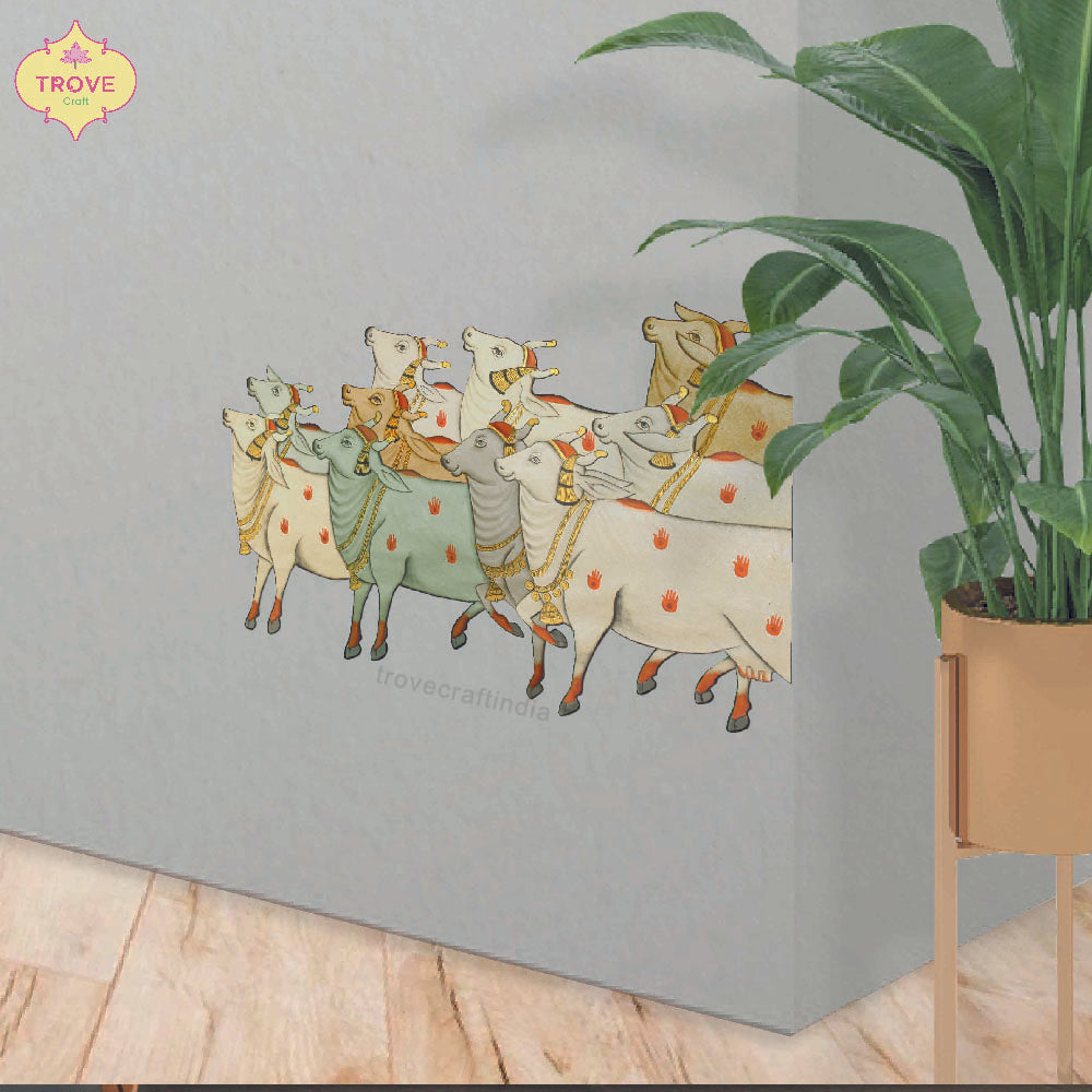 Self Adhesive Decals / Stickers - Pichwai Cows Herd