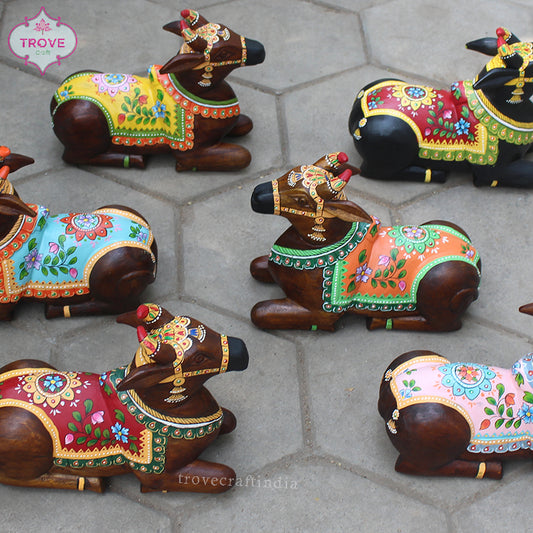 hand-painted cow decor