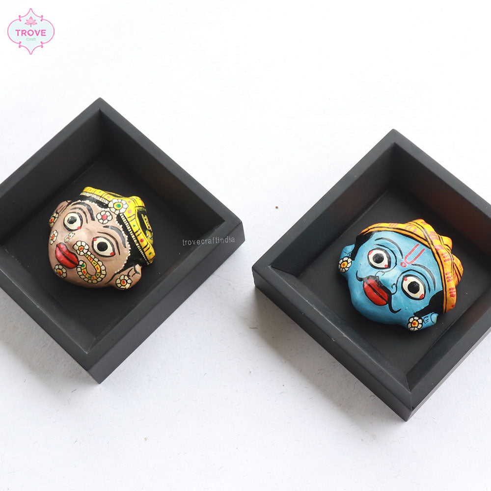 5 Inch Black Framed Mini Cherial Wall Masks