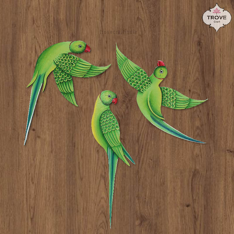 Hand-painted MDF ParrotCutouts