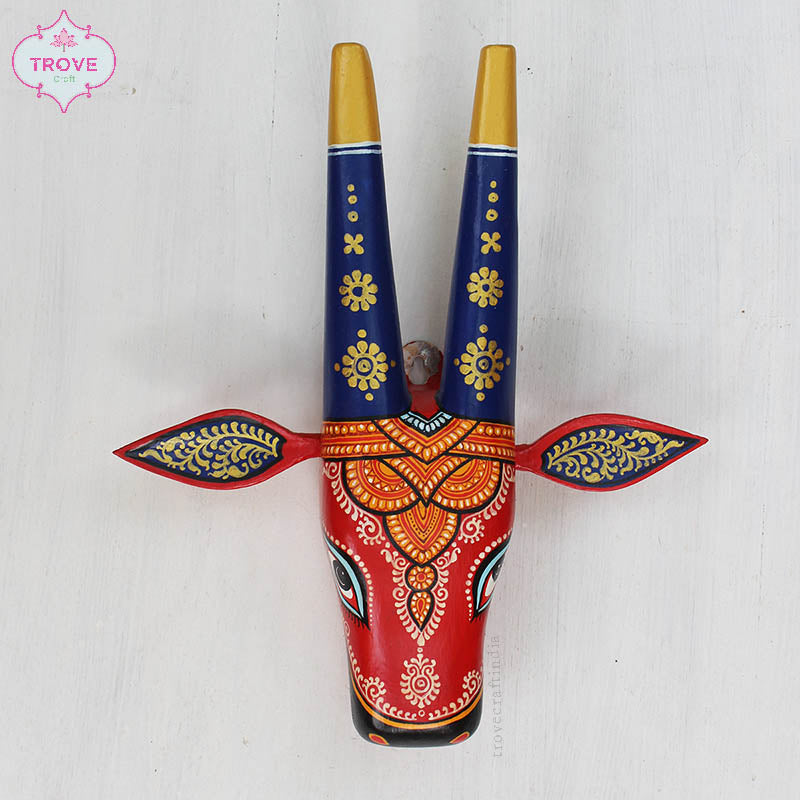 hand-painted traditional cow head