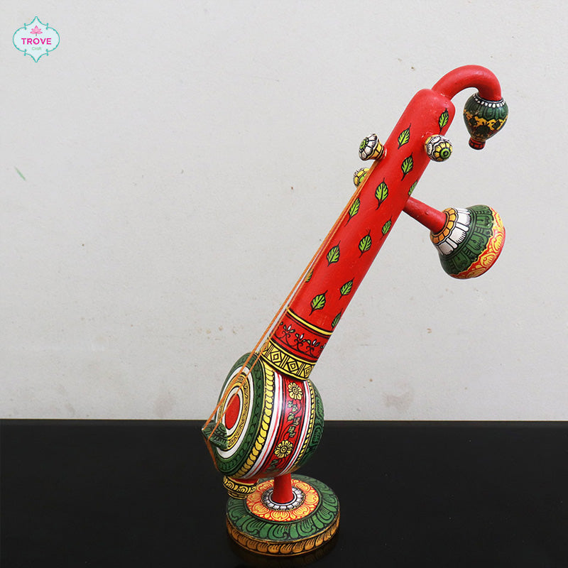 11" Hand-painted Pattachitra - Veena Decor
