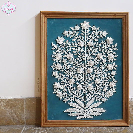 20" Tree of Life Motif Hand-painted Relief Panels