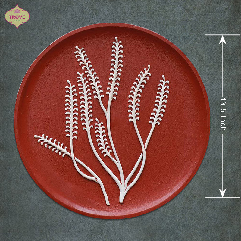 Hand-painted Botanical Relief Styled Decor Plates