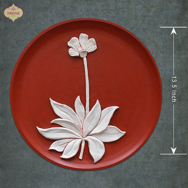 Hand-painted Botanical Relief Styled Decor Plates