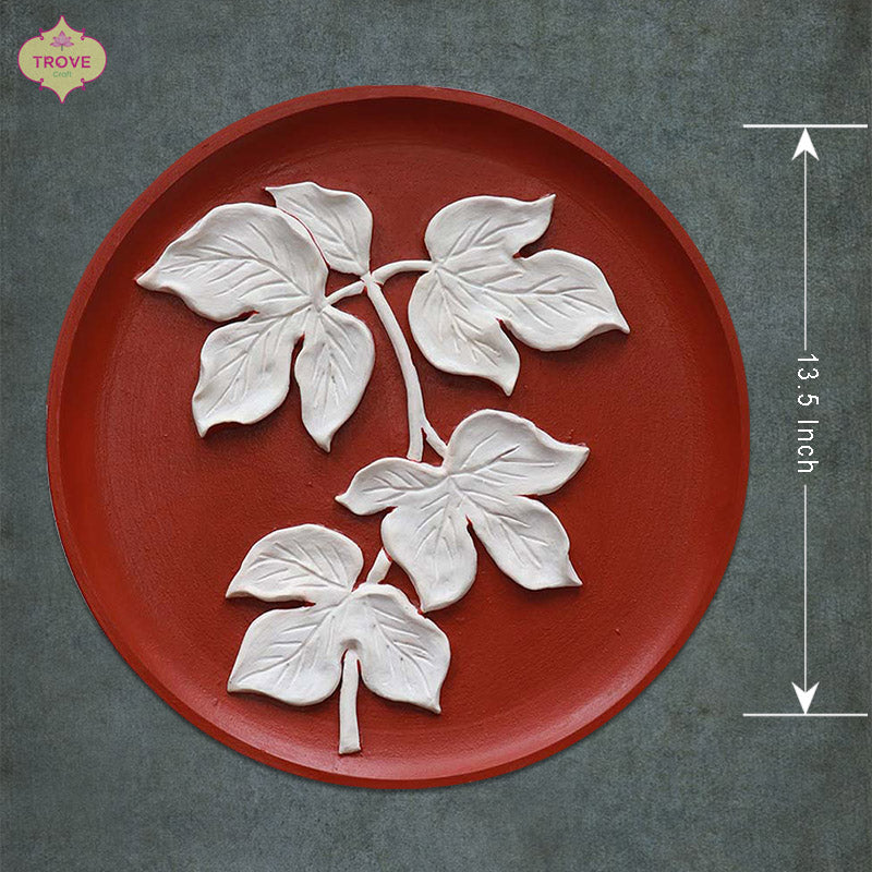 Hand-painted Botanical Relief Styled Decor Plates