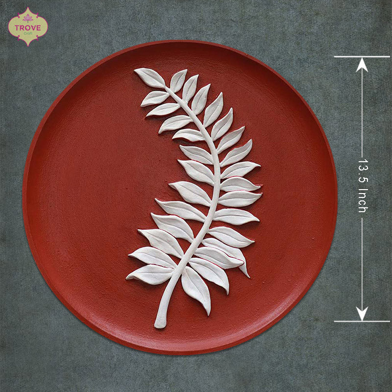 Hand-painted Botanical Relief Styled Decor Plates