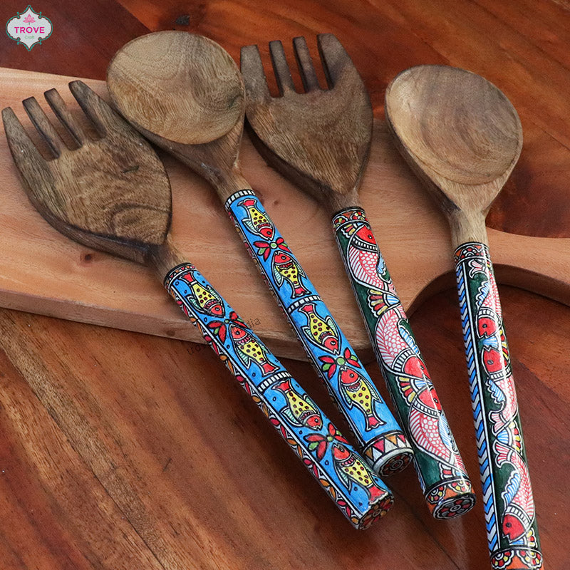 Handpainted salad pair 