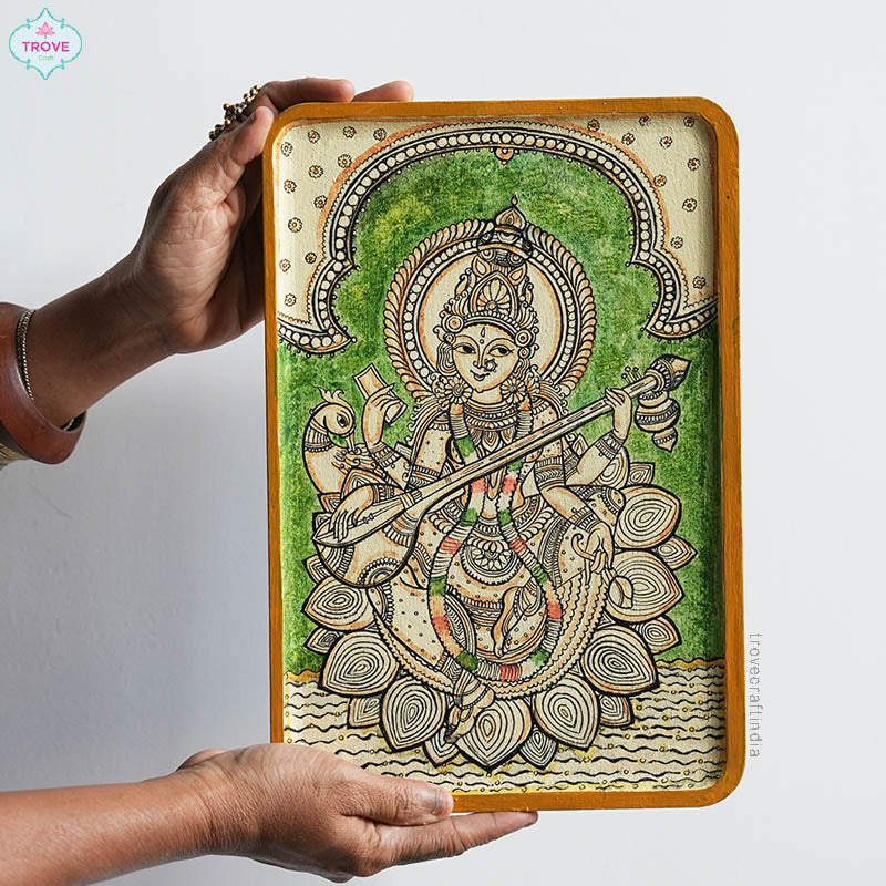 12" x 8" Rectangular Kalamkari Wall Decor Plate