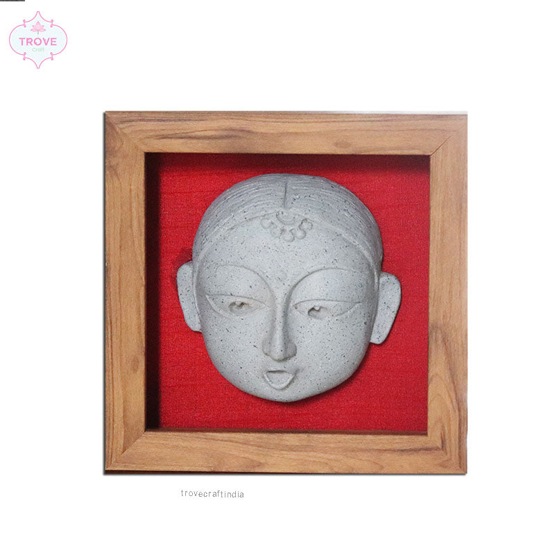 8"x 8"- Shadow Framed - Terracota Face Mask