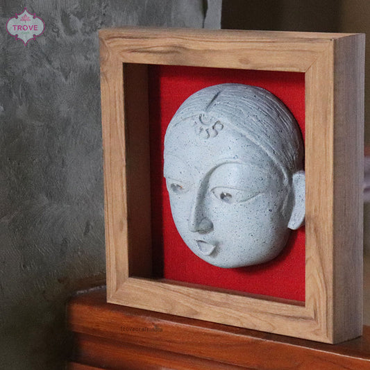 8"x 8"- Shadow Framed - Terracota Face Mask
