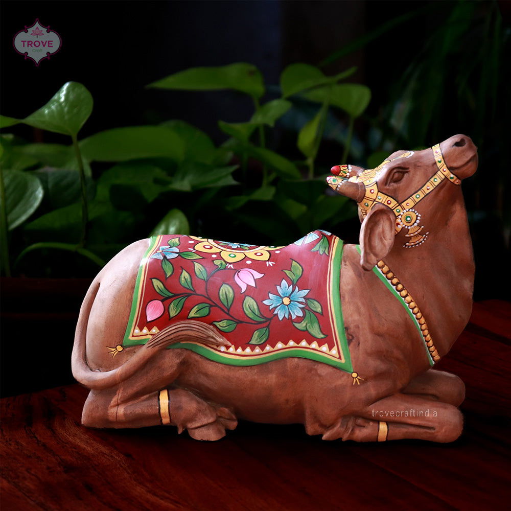 Hand Carved & Hand-painted Pichwai Cow
