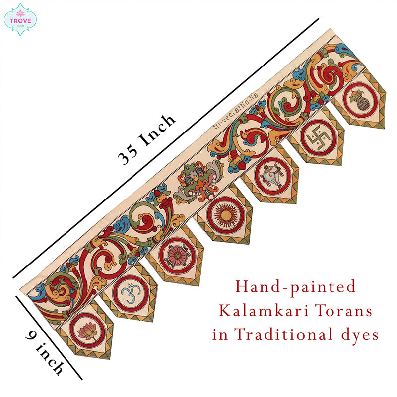 Hand-painted Kalamkari Toran / Bandanwal - Door Hanging