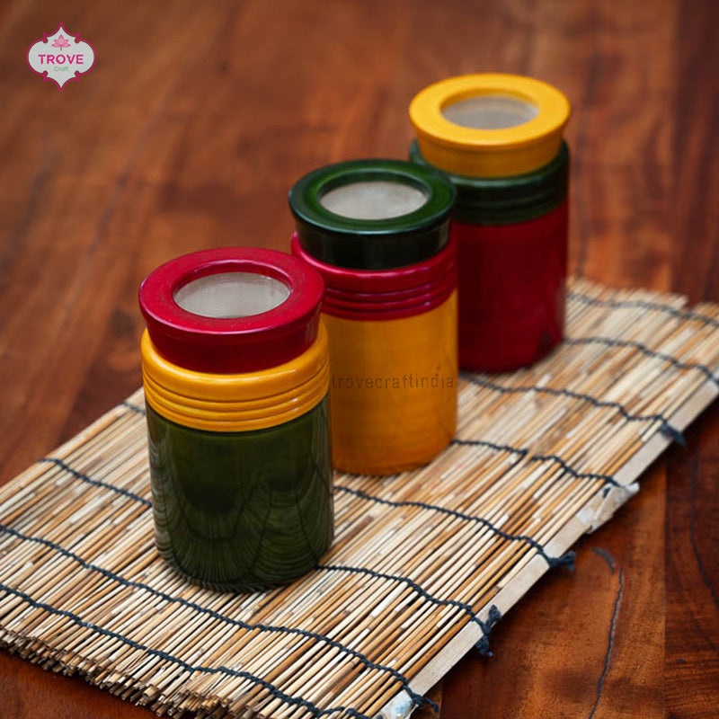 Set of 3 storage canisters