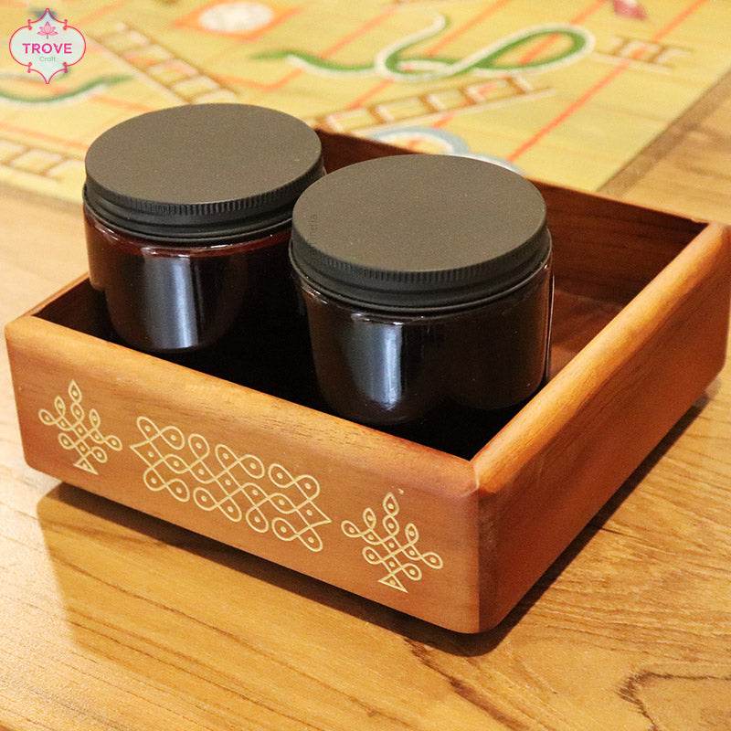 6" Rotating Kolam 'Lazy Susan' Jar Organiser Tray