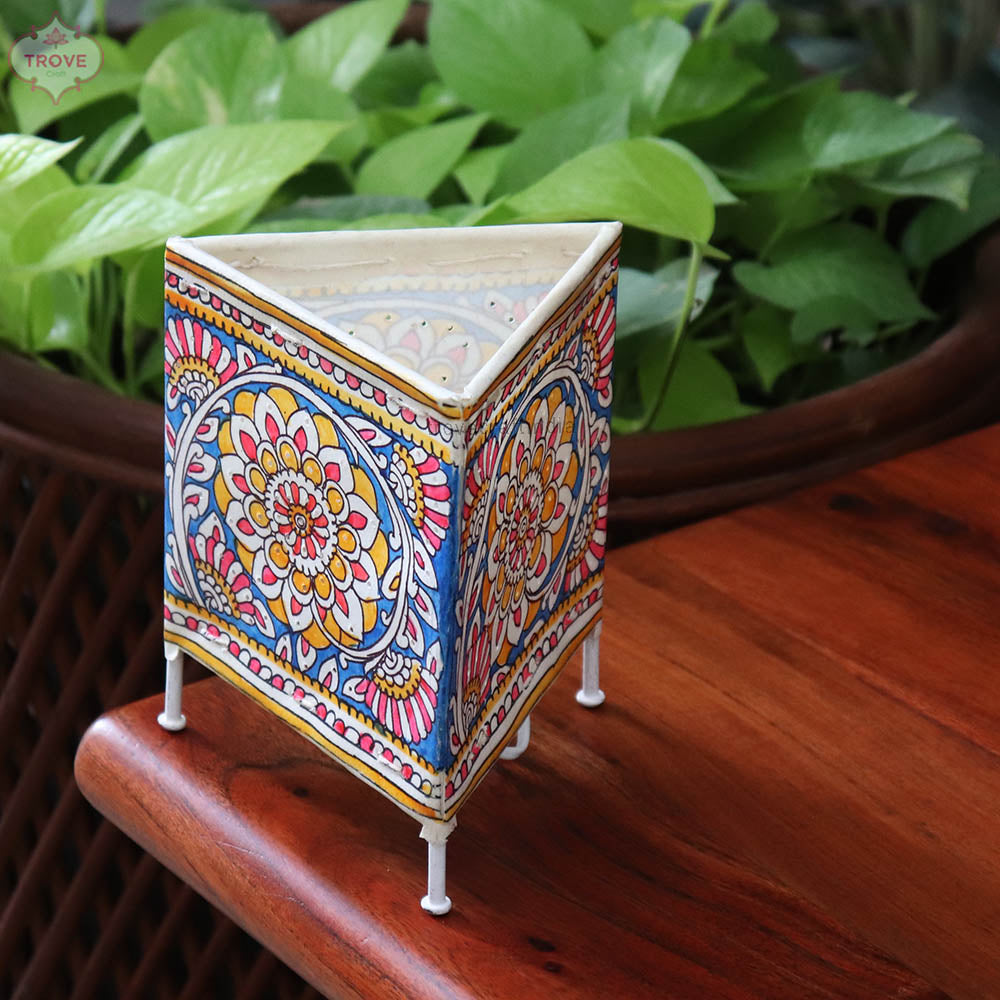 Handpainted Leather Lamp