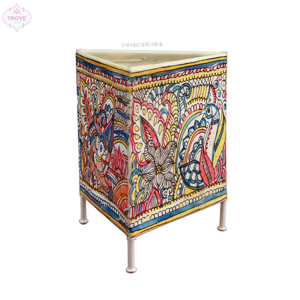 6" Hand-painted Tholu Bommalata-style Tea Light Holders