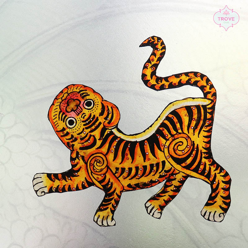 9" Bengal Tiger Tholu Bommalata Shadow Puppet