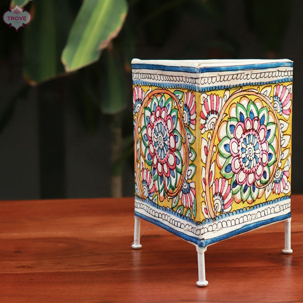 6" Hand-painted Tholu Bommalata-style Tea Light Holders