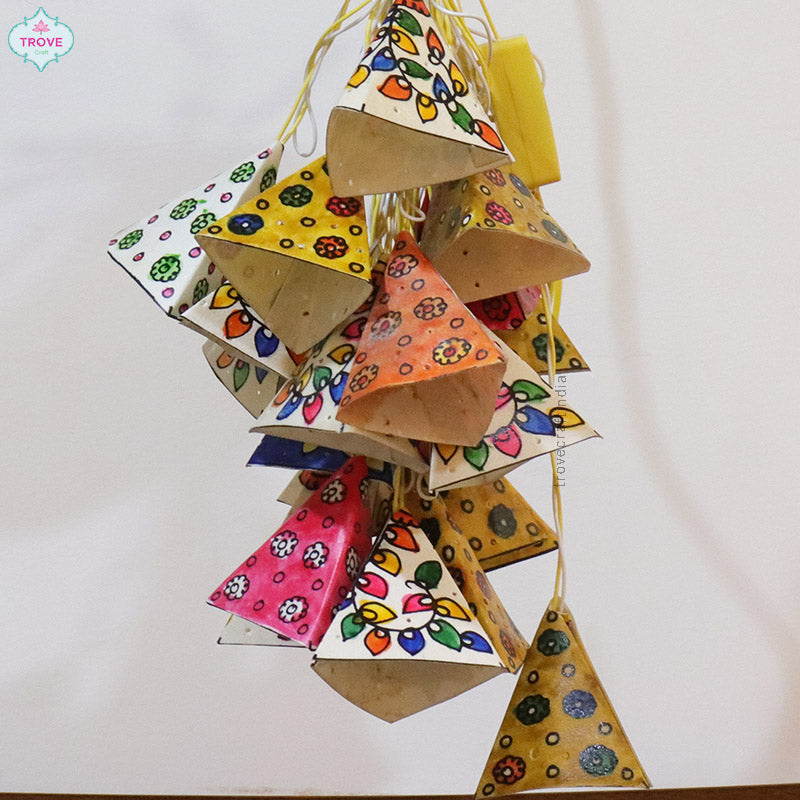 Hand-painted in Tholu Bommalata style - Fairy Lights Cones
