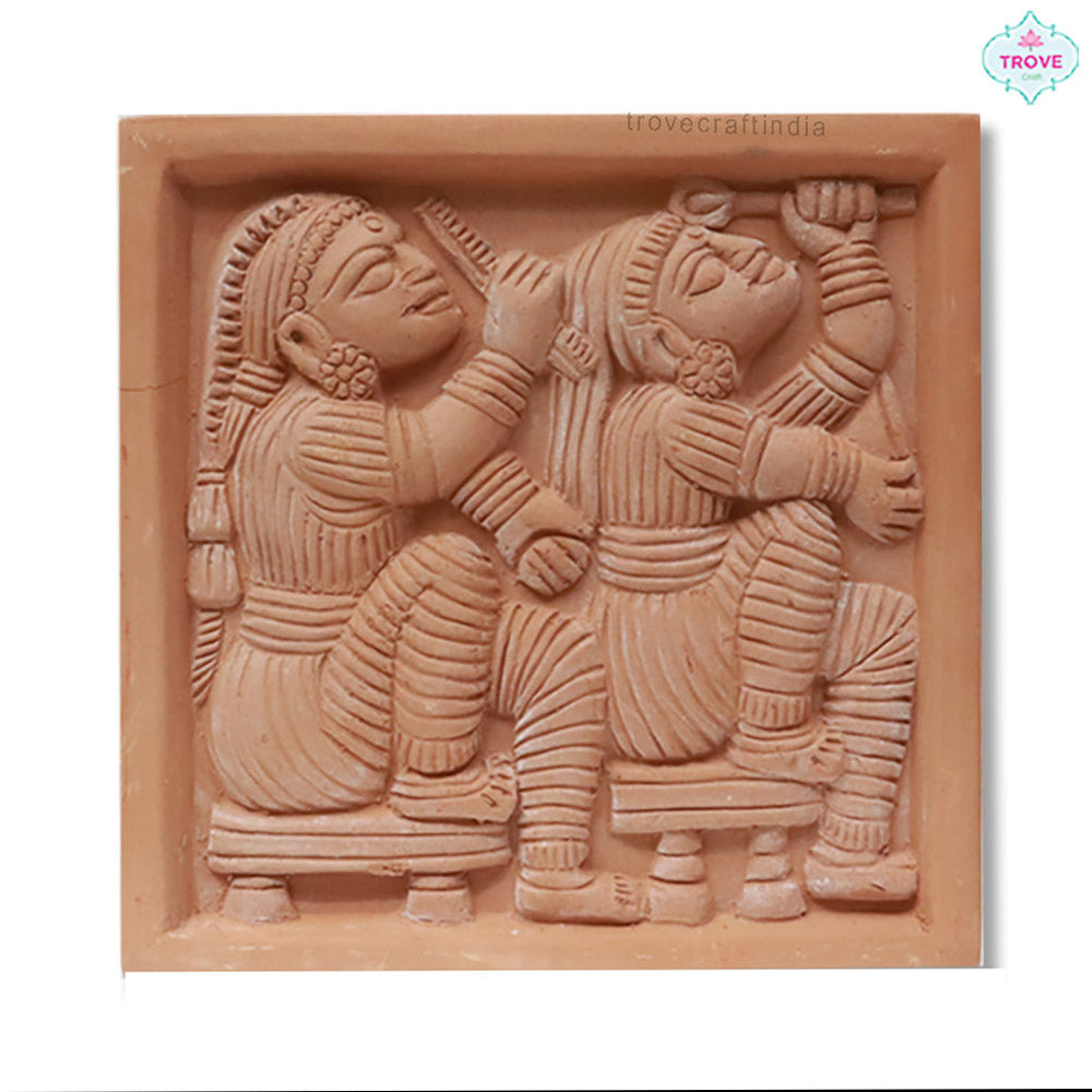 8" Bishnupur Temple Terracotta Tiles