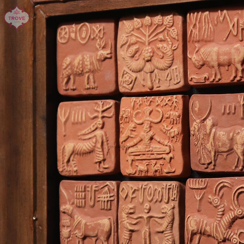 2" Harappa & Mohenjo-daro Terracotta Seals (Set of 9)