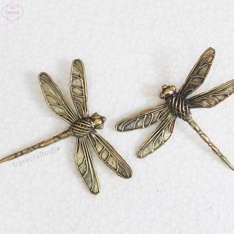 Dhokra metal craft brass Dragonfly - Set of 2