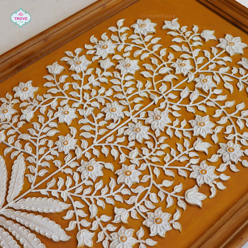 20" Tree of Life Motif Hand-painted Relief Panels