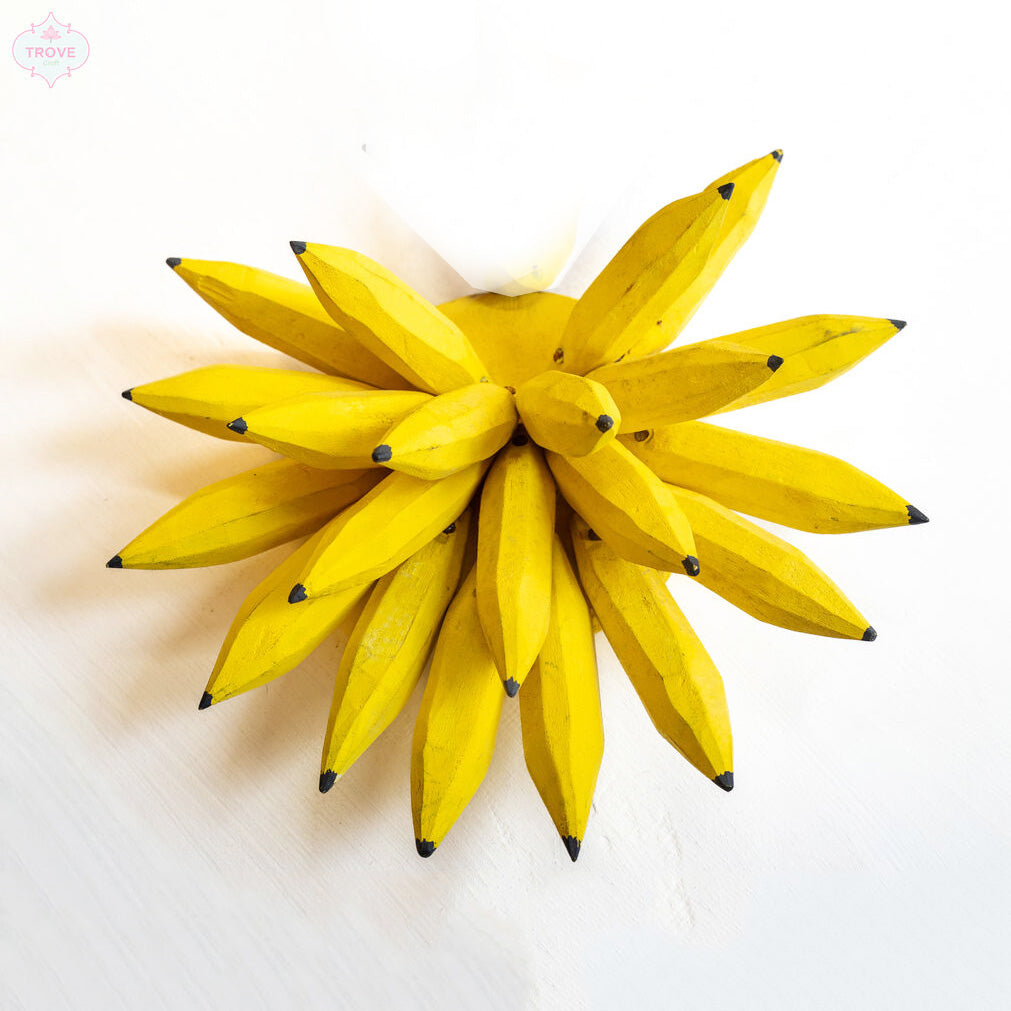 Banana wooden carved