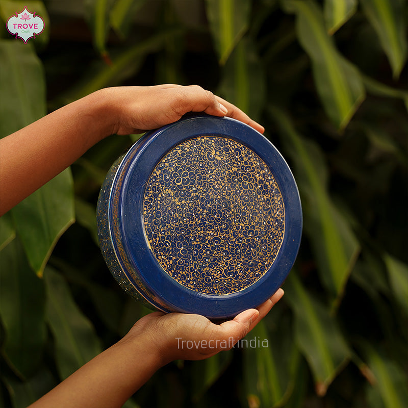 8" Hand-Painted Enamel Steel Spice Box