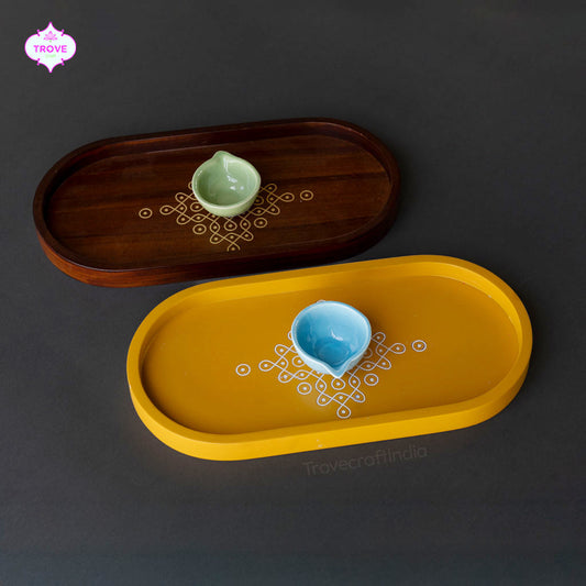Kolam Serving Trays (Set of 2)