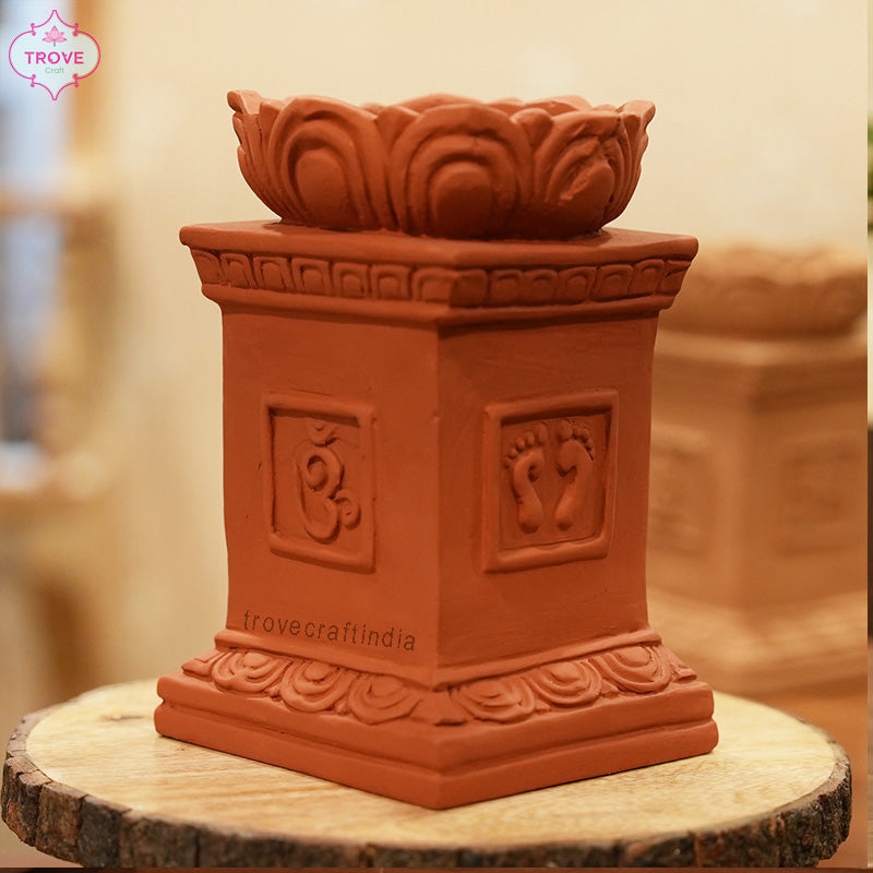 indian tulsi plant pot 8" Tulasi Planter Pot Terracotta Decor