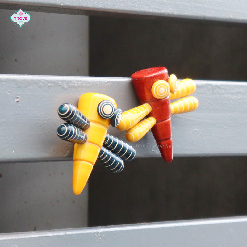 A set of 2 - ChannaPatna Dragon Fly Fridge Magnets